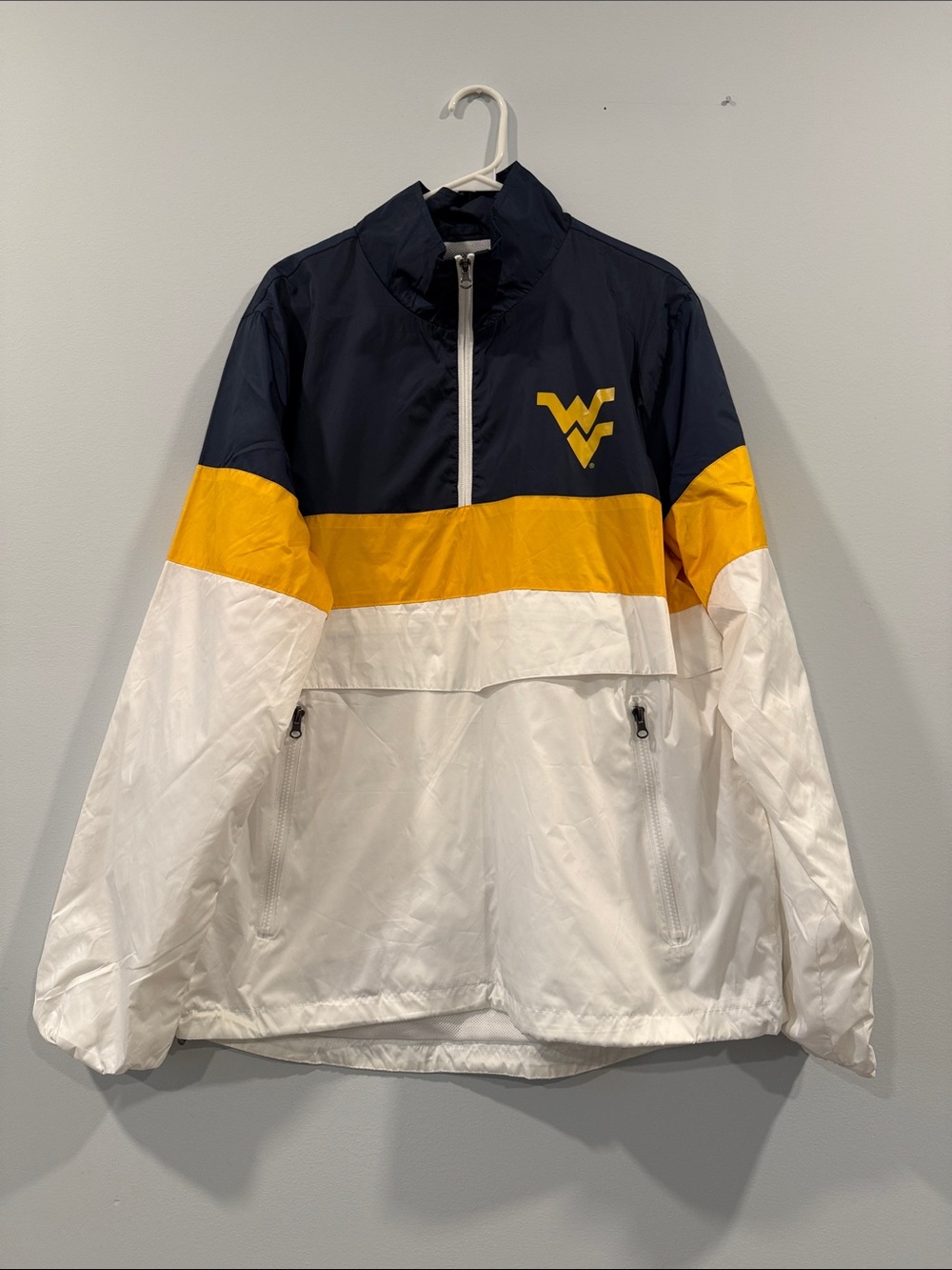 West Virginia Mountaineers Navy/Gold/White Windbreaker Jacket